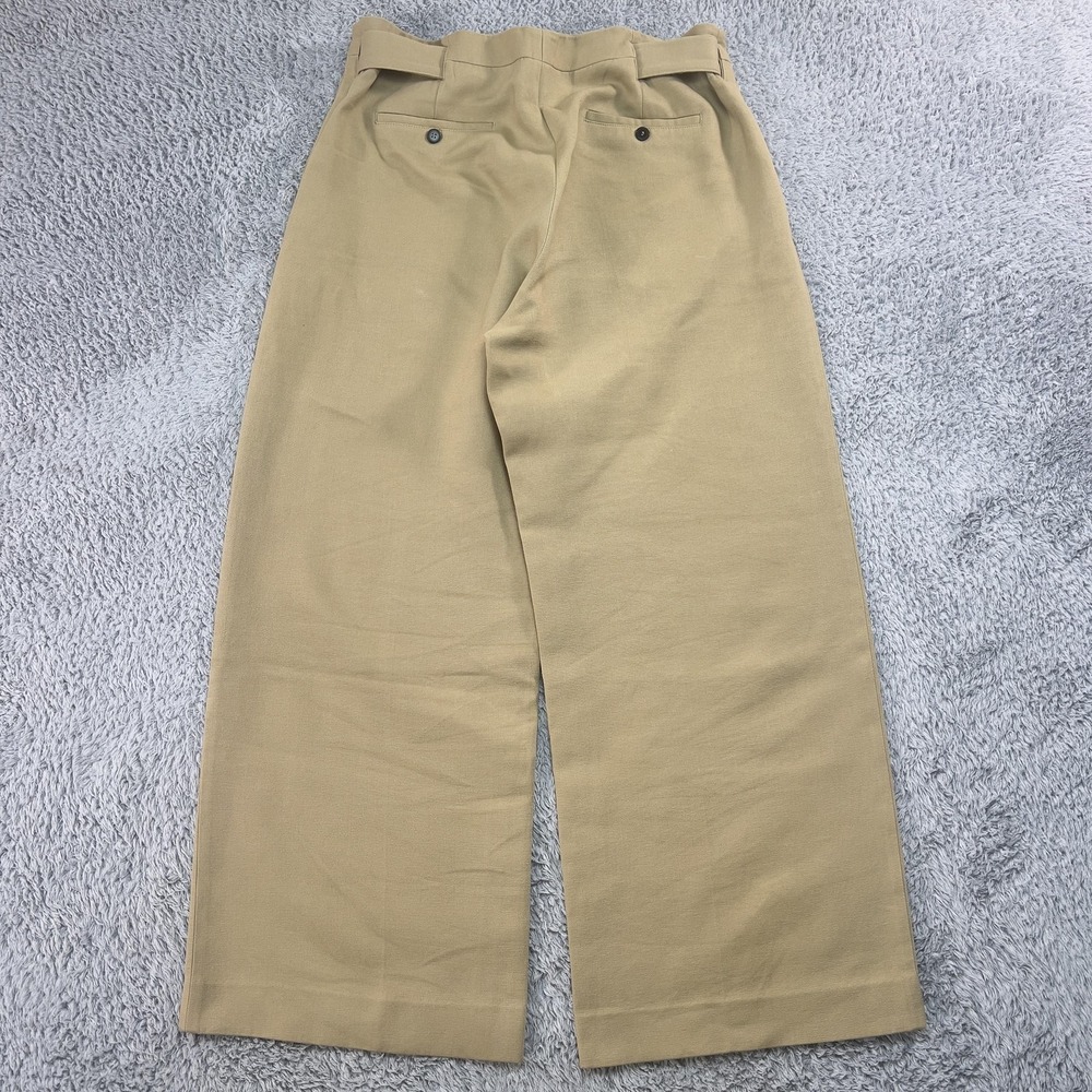 RECTO Pants Woman M 32x28 Tan Lagenlook Wide Leg Minimalist Relaxed Contemporary - Picture 2 of 10